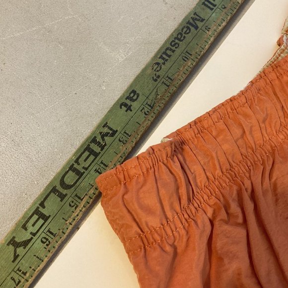 Sand & Sun Mens Large Orange Bermuda Swim Trunks Drawstring Pockets - Picture 6 of 9